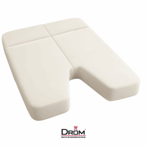 Crème maatwerk matras met U‑uitsparing voor boot of camper